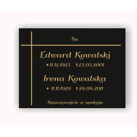 tablica nagrobna 60x40 - poziom, grawerowana tablica pamięci